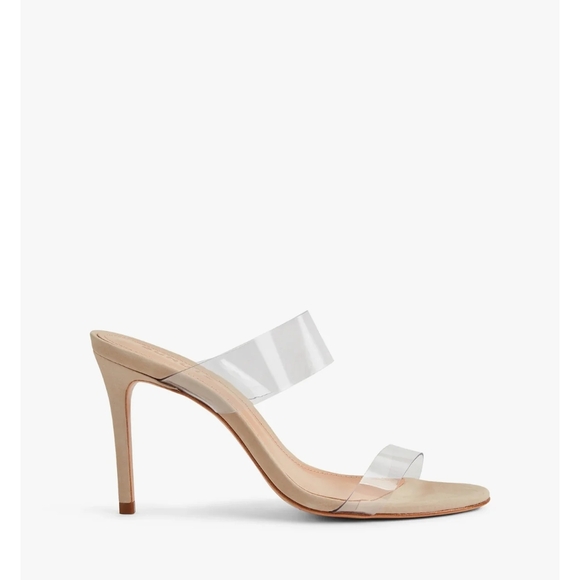 SCHUTZ Shoes - Schutz Ariella Clear Strap Nude Heels